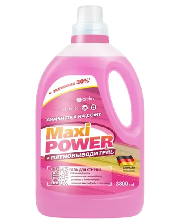 Гель для стирки «Maxi Power» Пятновыводитель 3300 мл.